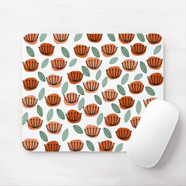 Scandi-Cup-Blume Mousepad (Mit Mouse)