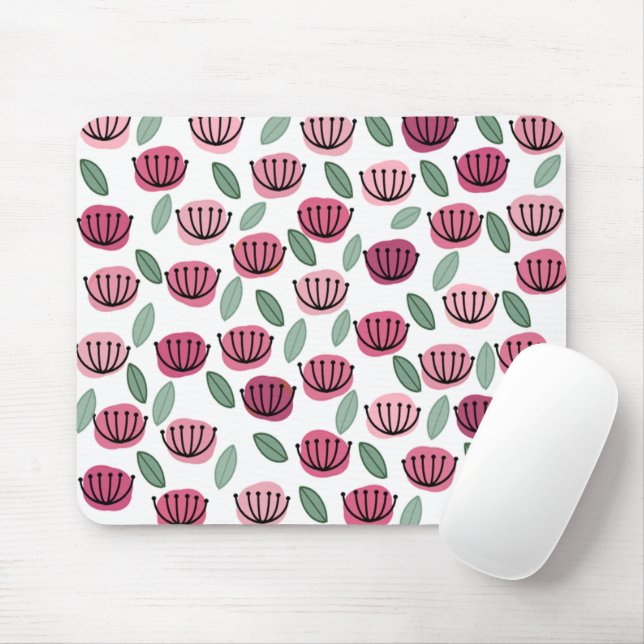 Scandi Cup-Blume Mousepad (Mit Mouse)