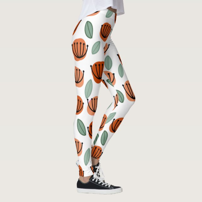Scandi Cup Flowers  Leggings (Rechts)
