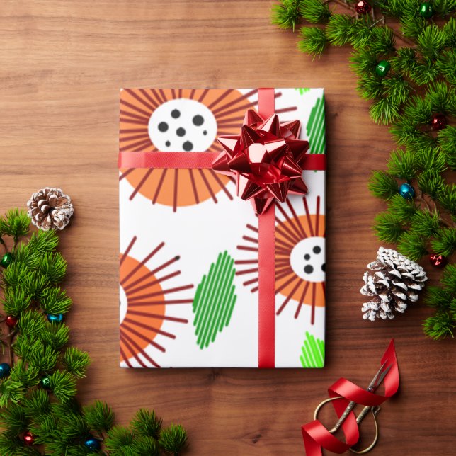 Scandi Flower Garden Geschenkpapier (Feiertagsgeschenk)