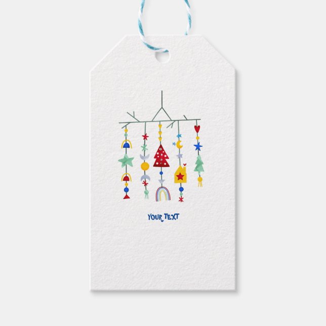 Scandi Minimalistisch Simple Geschenkanhänger (Vorderseite)