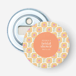 Scandi Yellow Orange Blume Custom Brautparty Flaschenöffner