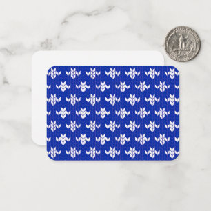 SCANDIA BLAUE STRICK 3.5x2.5 Flachkarte / Horizont Mitteilungskarte
