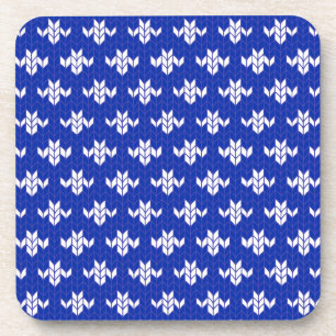 SCANDIA BLAUE STRICK Hard Plastic Untersetzer