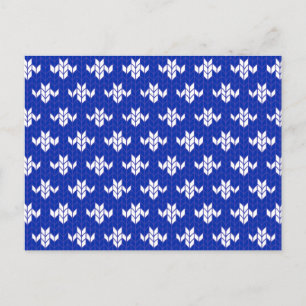 SCANDIA BLAUE STRICK Postkarte / Horizontal