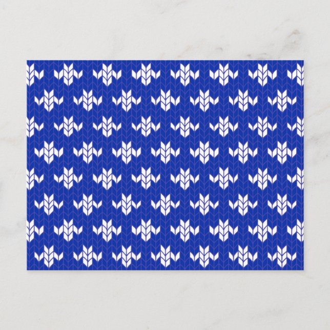 SCANDIA BLAUE STRICK Postkarte / Horizontal (Vorderseite)