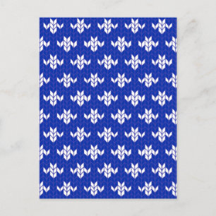 SCANDIA BLAUE STRICK Postkarte / Vertikal
