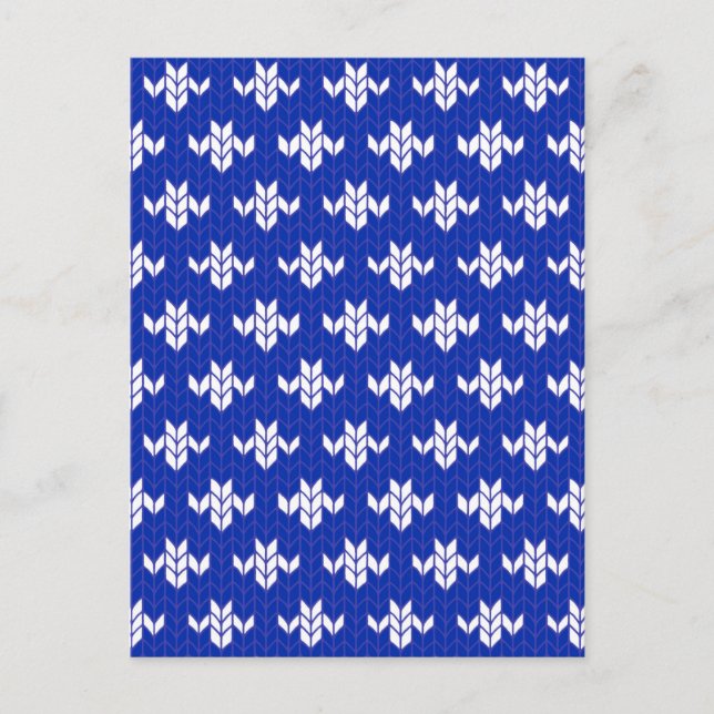 SCANDIA BLAUE STRICK Postkarte / Vertikal (Vorderseite)