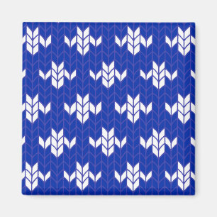 SCANDIA BLUE STRICK Square Magnet