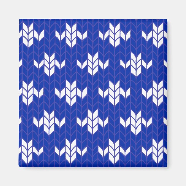 SCANDIA BLUE STRICK Square Magnet (Vorne)
