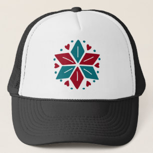 Scandia Christmas Moose Angel Blue and Red Scandia Truckerkappe