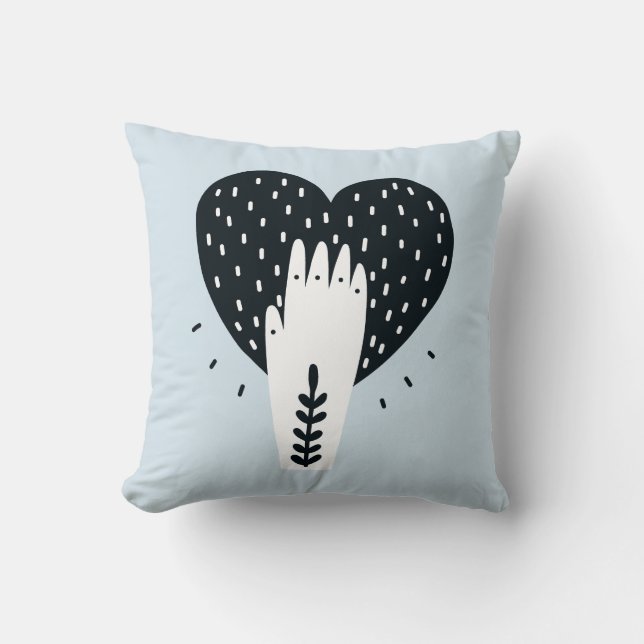 Scandia Heart and Hand Kissen (Vorderseite)