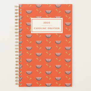 Scandinave Folk Floral Orange Personnalisé