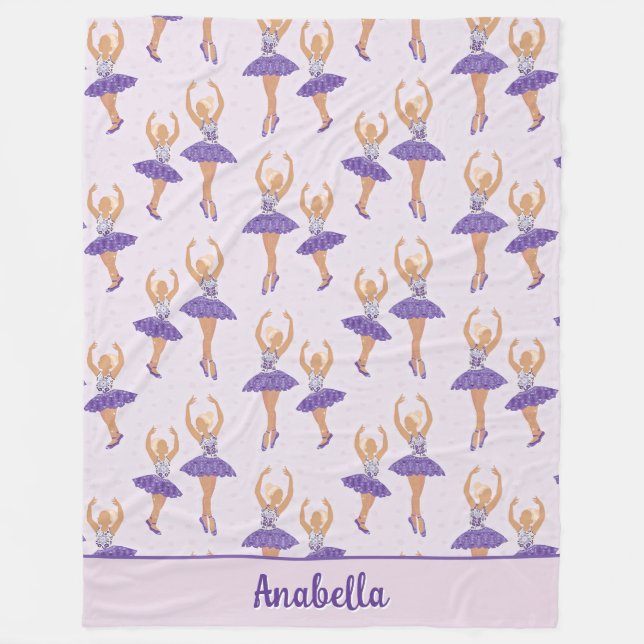 Scandinavian Ballet Ballerina Custom Fleecedecke (Vorderseite)