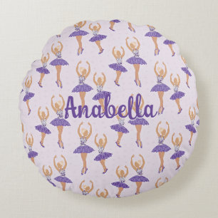 Scandinavian Ballet Ballerina Custom Rundes Kissen