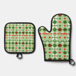 Scandinavian Christmas Edition 4 Ofenhandschuh & Topflappen-Set