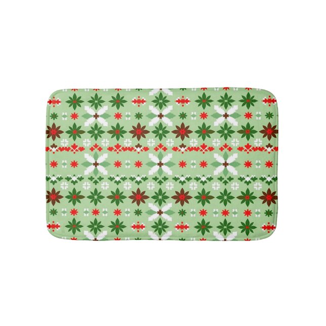 Scandinavian Christmas Fair Isle Edition 4 Badematte (Vorderseite)