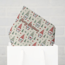 Scandinavian Christmas Gnome Tissue Paper Seidenpapier