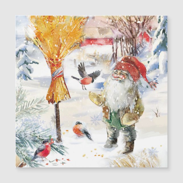 Scandinavian Christmas Magnetkarte (Vorderseite)