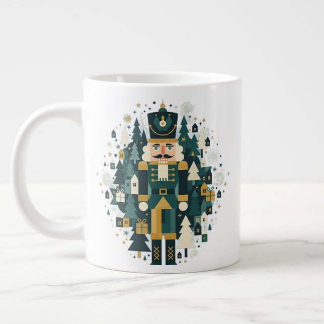 Scandinavian Christmas Nutcracker Jumbo-Tasse (Links)
