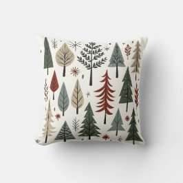 Scandinavian Christmas Trees – Minimalist Holiday  Kissen