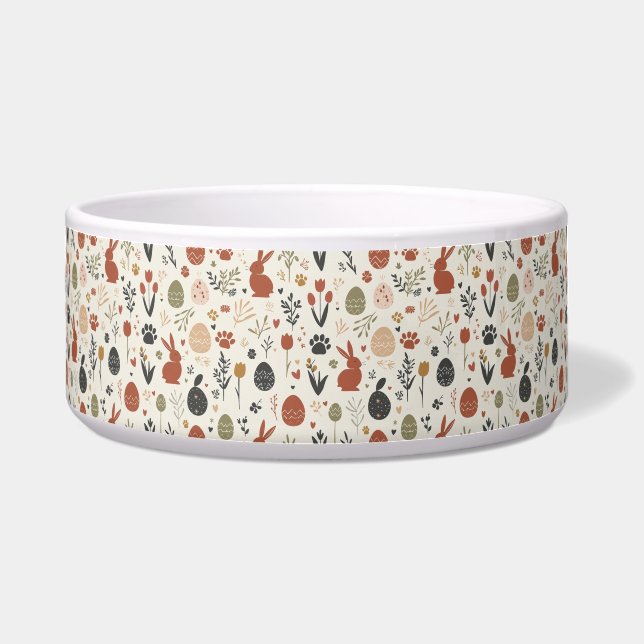 Scandinavian Easter Pet Bowl – Minimal Nordic Napf (Vorderseite)