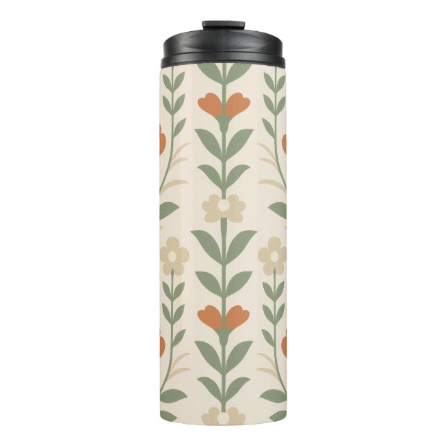 Scandinavian Floral Thermal Tumbler Thermosbecher (Vorderseite)