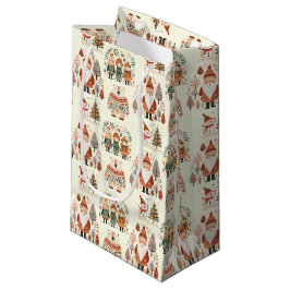Scandinavian Folk Art Festive Holiday Kleine Geschenktüte
