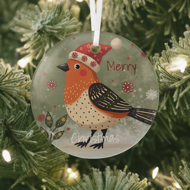 Scandinavian Folk Art style  Ornament Aus Glas (InSitu)