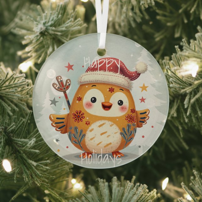 Scandinavian Folk Art Style Ornament Aus Glas (InSitu)