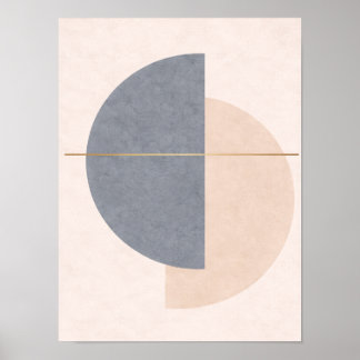 Scandinavian Half Circle Wall Art – Geometric  Poster
