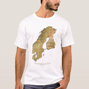 SCANDINAVIAN MAP Ladys's Kurz-Ärmel Top