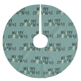 Scandinavian Merry Christmas Tree Winter Snow Polyester Weihnachtsbaumdecke