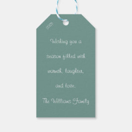 Scandinavian Merry Christmas Typography Geschenkanhänger