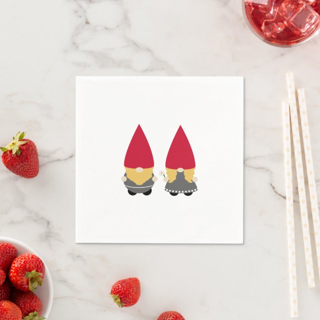 Scandinavian Nisse Tomte Gnome Serviette (Beispiel)