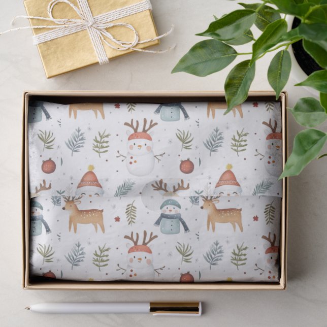 Scandinavian Nordic Christmas Seidenpapier (Geschenk)