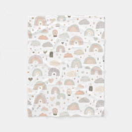Scandinavian Pastel Baby Nursery Blanket | Soft Fleecedecke
