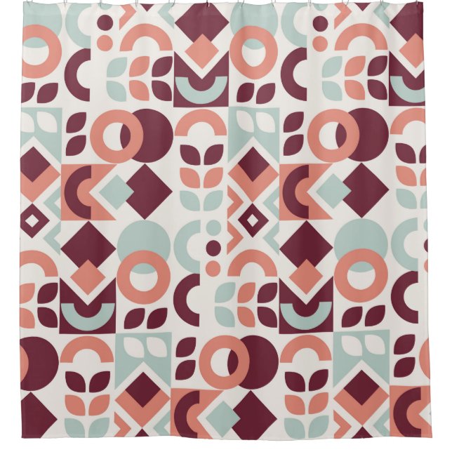 Scandinavian pattern design. Simple modern retro b Duschvorhang (Vorderseite)
