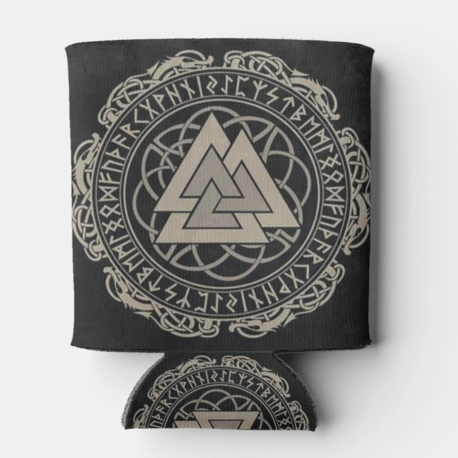 SCANDINAVIAN RUNES, NORDIC MYHOLOGY VALKNUT DOSENKÜHLER (Rückseite)