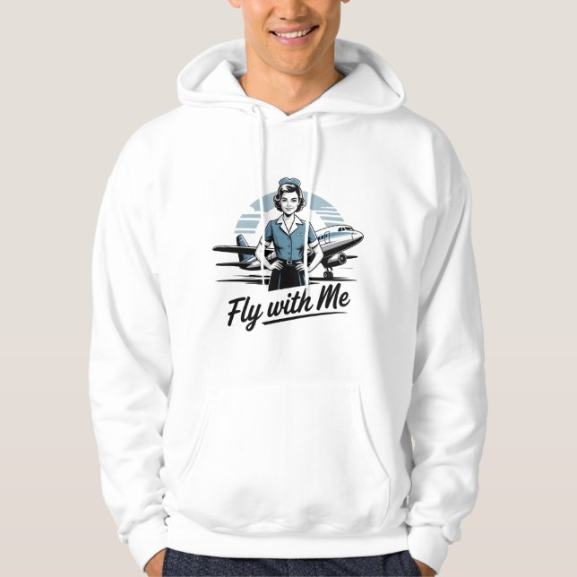 Scandinavian stewardess Adult Pullover Hoodie (Devant)