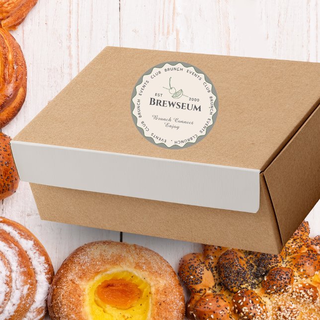 Scandinavian Style Minimal Café Resto Logo Sticker (Von Creator hochgeladen)