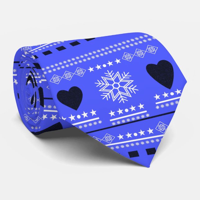 Scandinavian Winter Scene Krawatte (Gerollt)