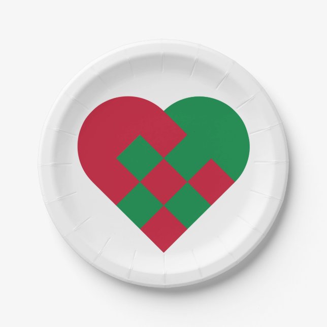 Scandinavian Yule Hear - Christmas Holiday - Pappteller (Vorderseite)