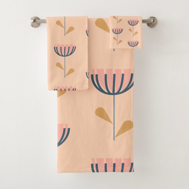 Scandinavie Folk Style modèle floral en Pêche (En situation)