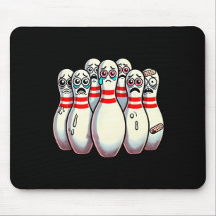 Scanisierte Bowling Buttone Cartoon Fun Bowler Hum Mousepad