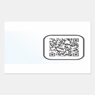 Scannable QR Barcode Rechteckiger Aufkleber