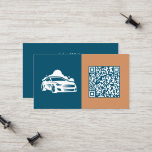 Scannable QR Car im Detail Telefonnummerkarte