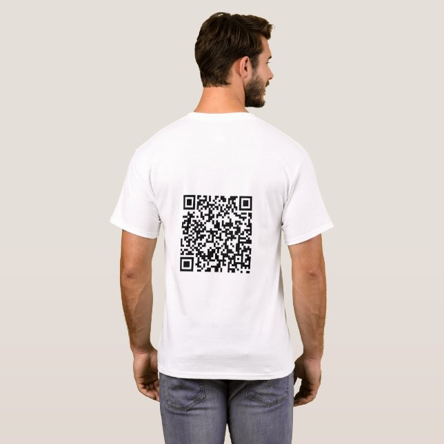 Scannable QR Code Basic-T-Shirt für Männer T-Shirt (Schwarz voll)