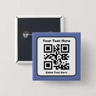 Scannbare QR-Code-Vorlage mit editierbarem Text Button