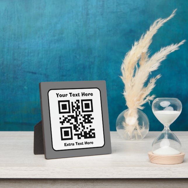 Scannbare QR-Code-Vorlage mit editierbarem Text Fotoplatte (InSitu)